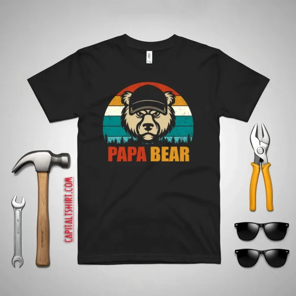 Papa Bear Father’s Day Animal Lover Vintage Shirt