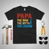 Papa The Man The Myth The Legend Necktie Father’s Day Shirt