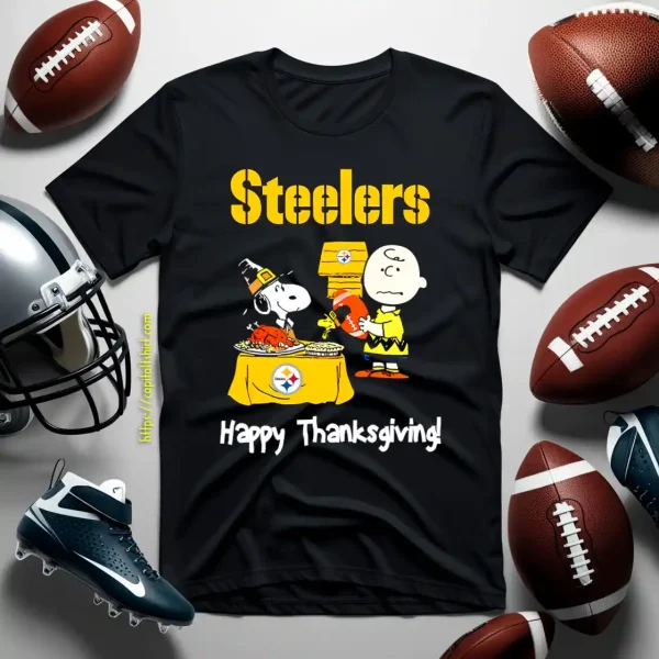 Peanuts Pittsburgh Steelers Football Happy Thanksgiving Shirt