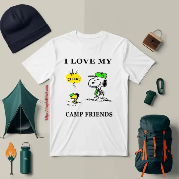 Peanuts Snoopy And Woodstock I Love My Camp Friend Shirt