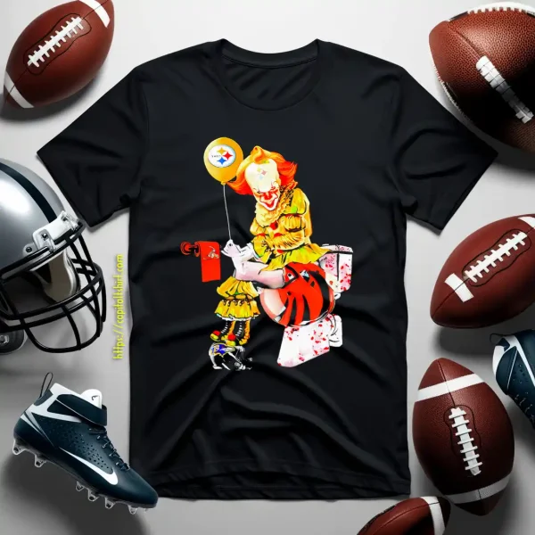 Pennywise Pittsburgh Steelers And Cincinnati Bengals Toilet Shirt