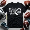 Personalized Number My Heart Is On The Line For American Football Lover Shirt