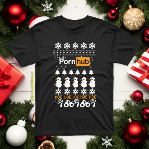 Porn Hub Hoe Hoe Hoe Hoe Hoe Snowman Shirt