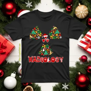 Radiology With Christmas Hat Christmas Tree Shirt