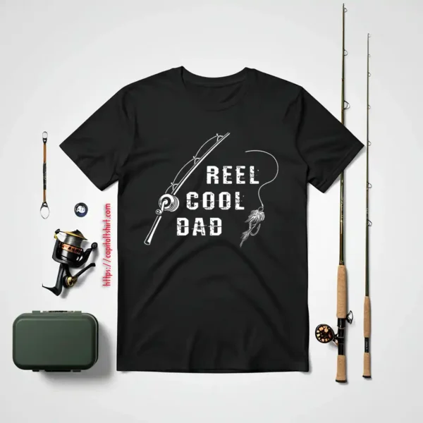 Reel Cool Dad Fish Lover Trout Fishing Deep Sea Fisherman Shirt