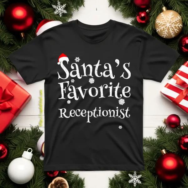 Santa’s Favorite Receptionist Christmas Shirt