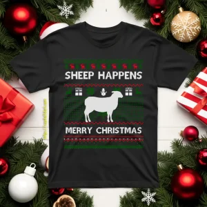 Sheep Ugly Christmas Sweater Sheep Santa Christmas Gift Shirt