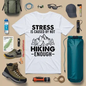 Simple Vintage Stress Is Caused By Not Hiking Enough Shirt