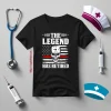 Skull Nurse The Legend Has Retired American Flag Shirt