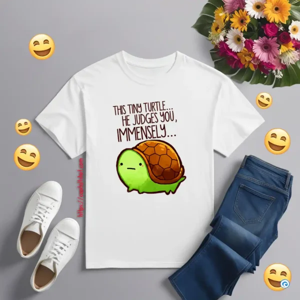 This Tiny Turtle He Judges You Immensely V3 Shirt