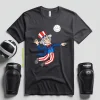 Uncle Sam Playing Volleyball American Flag For 4th Of July Shirt