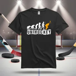 Unihockey Human Evolution For Hockey Lover Shirt