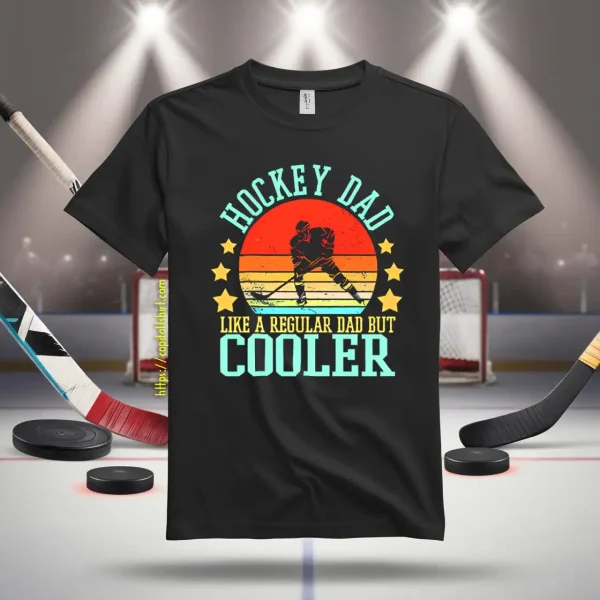 Vintage Hockey Dad Like A Regular Dad But Cooler Shirt