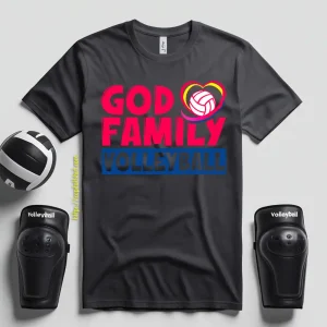 Volleyball Mom Shirt, God Family Volleyball Shirt