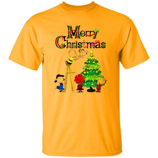 Merry Christmas Snoopy Charlie Brown Lucy van Pelt Linus van Pelt Shirt