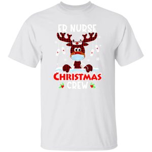 Red Plaid Reindeer Er Nurse Christmas Crew Emergency Room Icu Nursing Squad Shirt