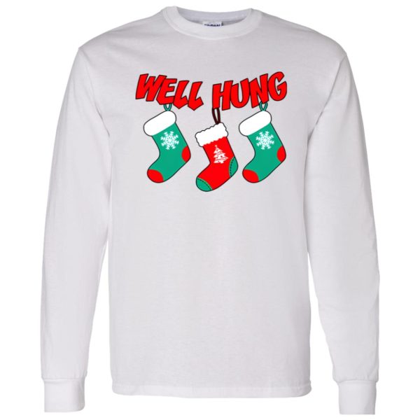 Well Hung Christmas Socks Shirt