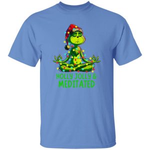 Holly Jolly & Meditated Yoga Grinch Christmas Shirt