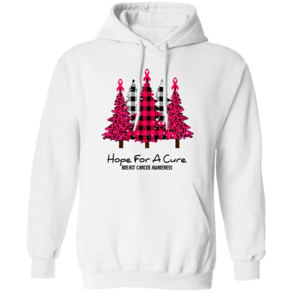 Christmas Trees Hope For A Cure Breast Cancer Awareness Shirt