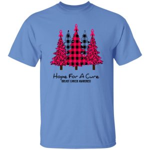 Christmas Trees Hope For A Cure Breast Cancer Awareness Shirt