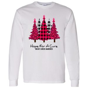 Christmas Trees Hope For A Cure Breast Cancer Awareness Shirt