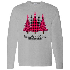 Christmas Trees Hope For A Cure Breast Cancer Awareness Shirt