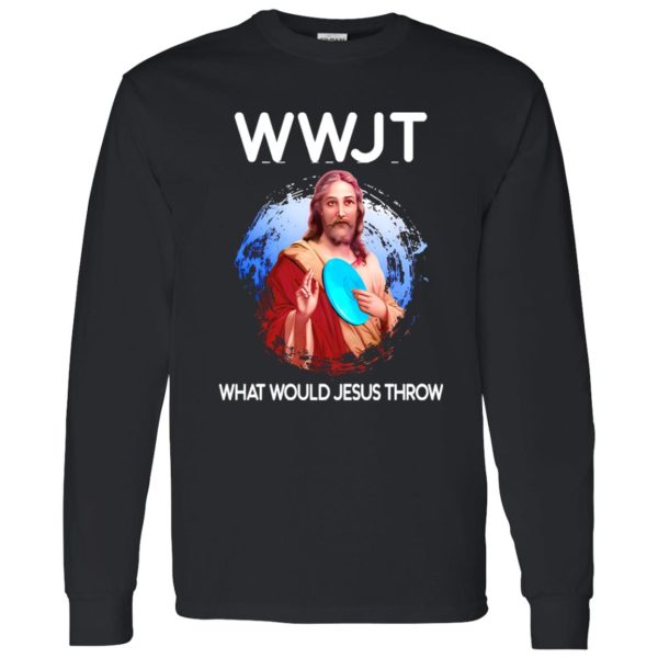 WWJT What Would Jesus Throw Funny Disc Golf Shirt