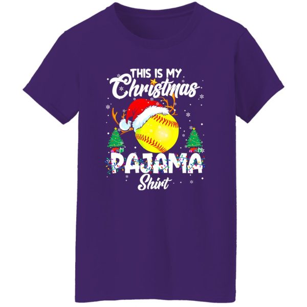 This Is My Christmas Pajama Softball Christmas Pajamas Shirt