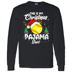 This Is My Christmas Pajama Softball Christmas Pajamas Shirt