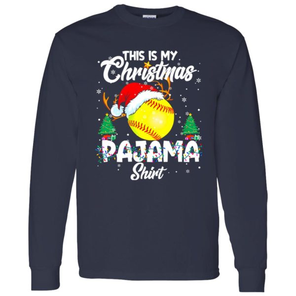 This Is My Christmas Pajama Softball Christmas Pajamas Shirt