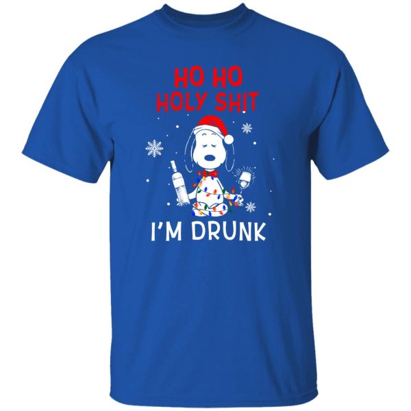 Snoopy Ho Ho Holy Shit I’m Drunk Shirt