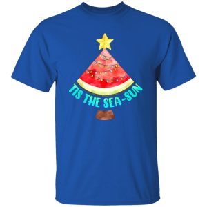 Tis The Sea-sun Watermelon Xmas Tree Merry Christmas Shirt