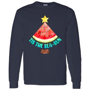 Tis The Sea-sun Watermelon Xmas Tree Merry Christmas Shirt