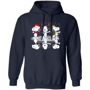 Snoopy With Christmas Ornament Water Mirror Reflection Shirt