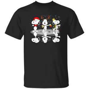 Snoopy With Christmas Ornament Water Mirror Reflection Shirt