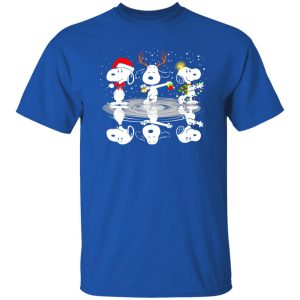 Snoopy With Christmas Ornament Water Mirror Reflection Shirt