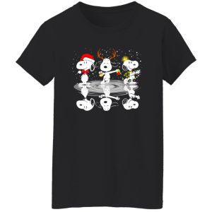 Snoopy With Christmas Ornament Water Mirror Reflection Shirt