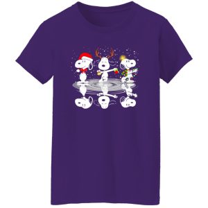 Snoopy With Christmas Ornament Water Mirror Reflection Shirt