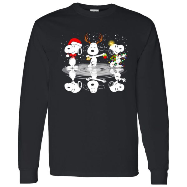 Snoopy With Christmas Ornament Water Mirror Reflection Shirt