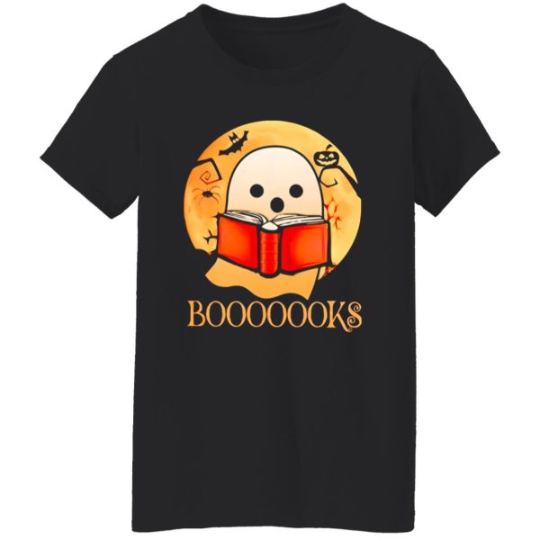 Booooooks Boo Ghost read books Halloween Shirt