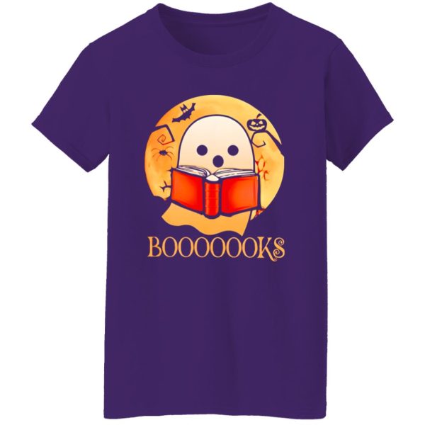 Booooooks Boo Ghost read books Halloween Shirt