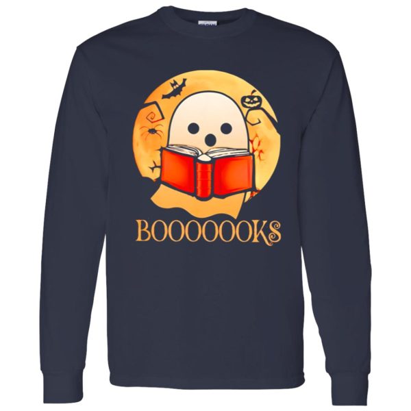 Booooooks Boo Ghost read books Halloween Shirt