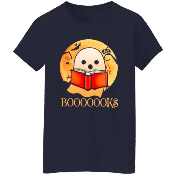 Booooooks Boo Ghost read books Halloween Shirt