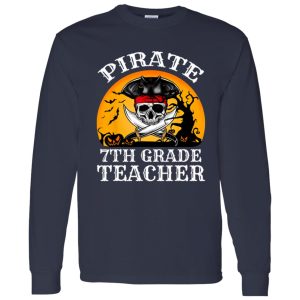 Beautiful Pirate 7th Grade Teacher Funny Halloween Shirt