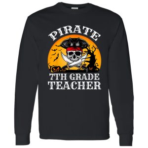 Beautiful Pirate 7th Grade Teacher Funny Halloween Shirt