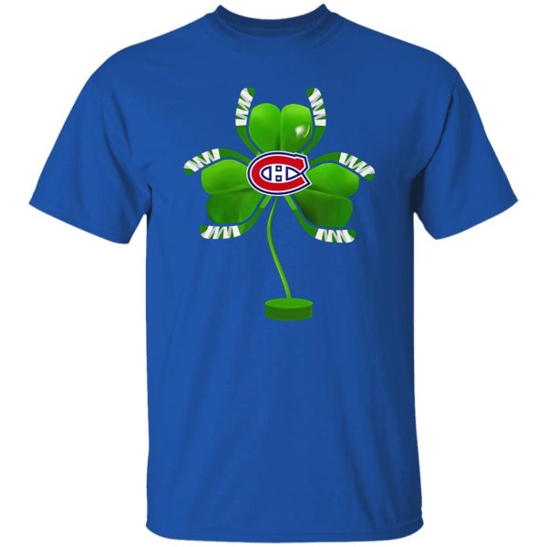 Irish St Patrick Day Shamrock Hockey Tree Montreal Canadien Shirt