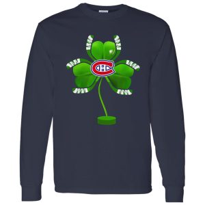 Irish St Patrick Day Shamrock Hockey Tree Montreal Canadien Shirt