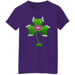 Irish St Patrick Day Shamrock Hockey Tree Montreal Canadien Shirt