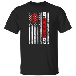 American Flag Fire Dept Logo Fire Hydrant Shirt Best Firefighter Dad Ever Shirt