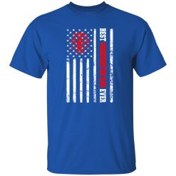American Flag Fire Dept Logo Fire Hydrant Shirt Best Firefighter Dad Ever Shirt